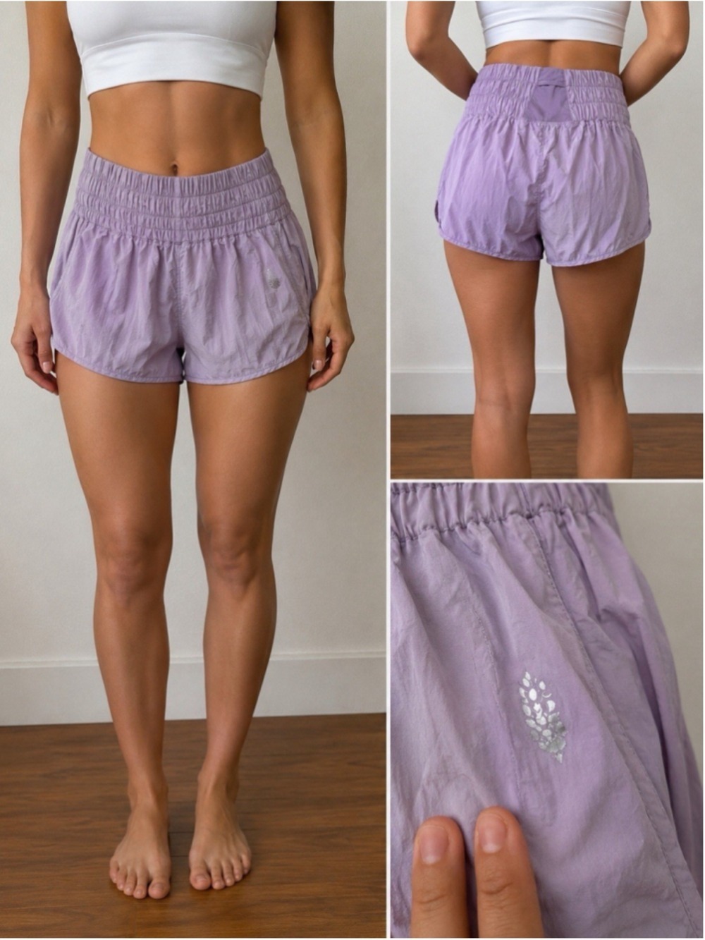 FP Movement Women’s High Rise Running Shorts Lavender Purple Size XL Lined